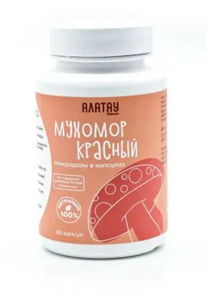 Мухомор Красный, микродозинг, Сушёный молотый 350мг., 60 капсул Мухомор Красный, микродозинг, Сушёный молотый 350мг., 60 капсул