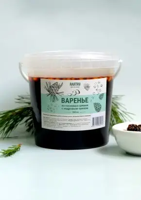 Варенье из сосновых шишек с кедровым орехом, 1 л