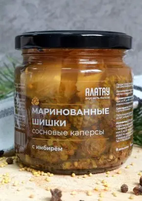 Каперсы из сосновых шишек маринованные с имбирем, 200 мл