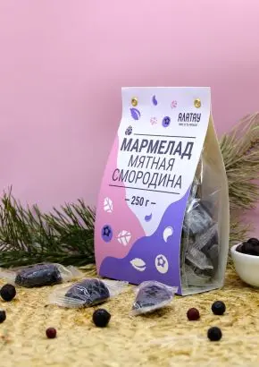 Мармелад ягодный Мятная смородина, 250 гр Мармелад ягодный Мятная смородина, 250 гр