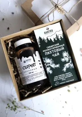 Подарочный набор «С сиропом» 2 в 1 (чай и сироп) Подарочный набор «С сиропом» 2 в 1 (чай и сироп)