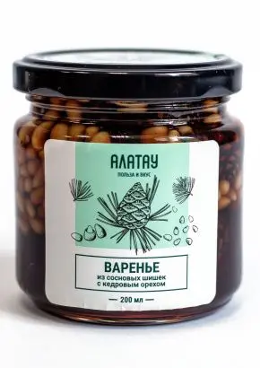 Варенье из сосновых шишек с кедровым орехом, 200 мл